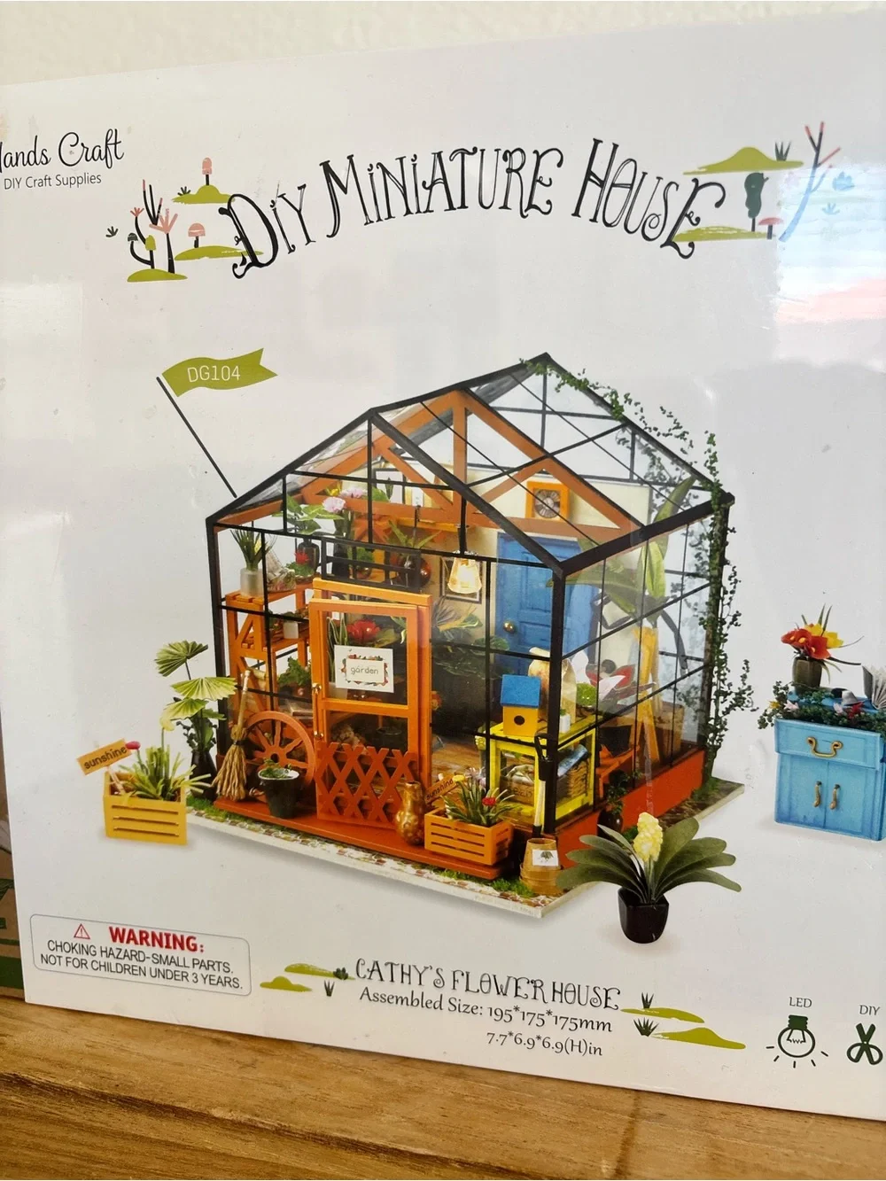 Hands Craft Cathy's Flower House DIY Miniature House Kit DG104 3D Wooden SEALED
